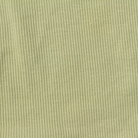 Cotton Polyester Stretch Rib Knit Fabric, 380 gsm, 130 cm — Green, ref EF-275364