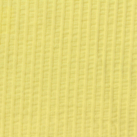 Striped Cotton Stretch Crepe Fabric, 240 gsm, 170 cm — Yellow