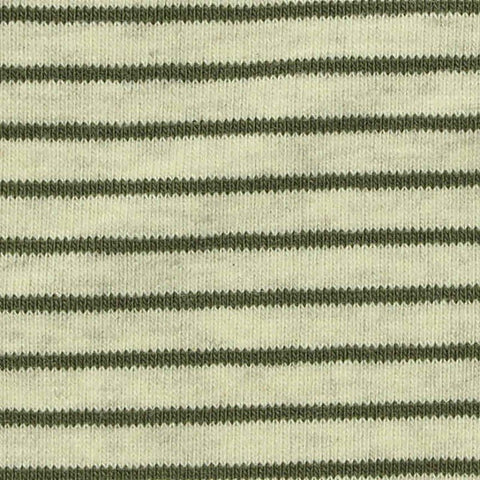 Cream Stripes Rib Knit, Cotton