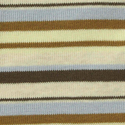 Striped Cotton Stretch Rib Knit Fabric, 240 gsm, 150 cm — Multi