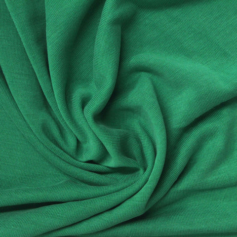 Washed Modal Polyester Jersey Knit Fabric, 180 gsm, 165 cm — Green