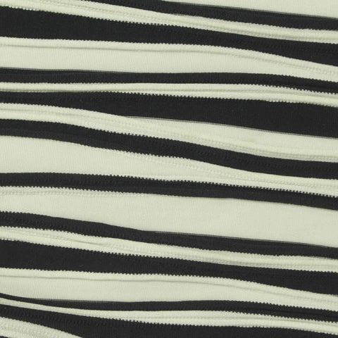 Black Stripes Jersey Knit, Polyester, 260 gsm