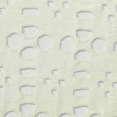 Jacquard Viscose Stretch Knit Fabric, 195 gsm — White