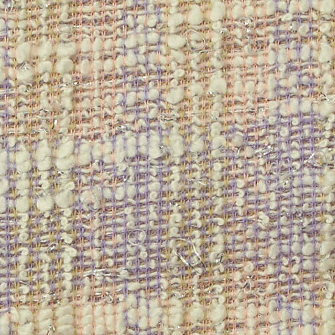 Cream Plaid Bouclé, Cotton-Poly