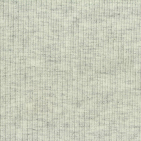 Light Grey Marl Rib Knit, Polyester, 330 gsm, 120 cm