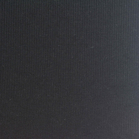 Cotton Modal Stretch Rib Knit Fabric, 200 gsm, 140 cm — Black