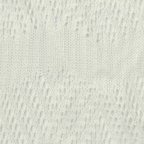 100% Polyester Pointelle Knit Fabric, 230 gsm, 155 cm — White