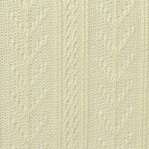 Cream Vertical-Eyelet Pointelle Knit, Polyester