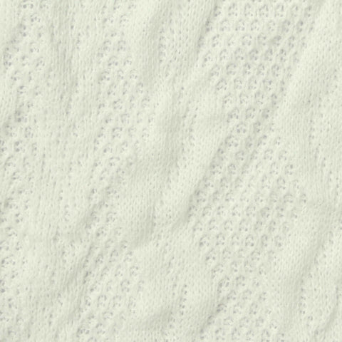 Off-White Eyelet Pointelle Knit, Polyester