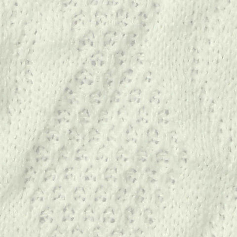 Off-White Eyelet Pointelle Knit, Polyester