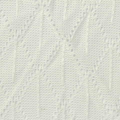 White Openwork Pointelle Knit, Polyester