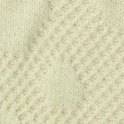 Cream Geometric Pointelle Knit, Viscose-Nylon