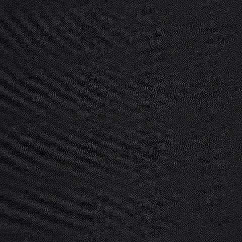 Polyester Stretch Linen-Look Fabric, 205 gsm, 165 cm — Black