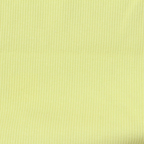Cotton Stretch Rib Knit Fabric, 350 gsm, 115 cm — Yellow