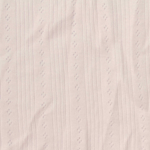 Pale Pink Small-Diamond Rib Knit, Cotton