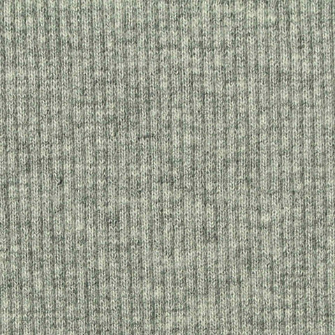 Grey Heather Rib Knit, Cotton