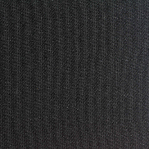 Brushed Polyester Viscose Stretch Chunky Knit Fabric, 185 gsm, 150 cm — Black
