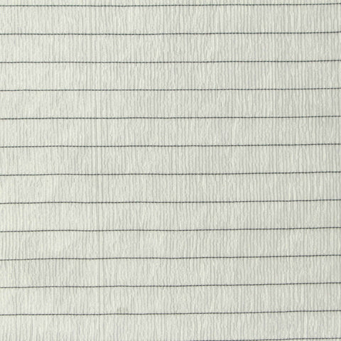 Dark Grey Horizontal-Stripe Crepe, Acetate-Nylon