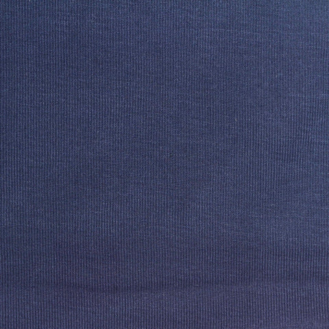 Polyester Stretch Rib Knit Fabric, 280 gsm, 166 cm — Navy