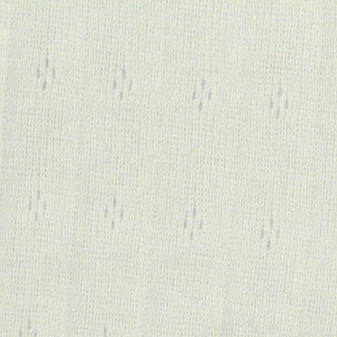 Cream Diamond Pointelle Knit, Cotton, 176 gsm