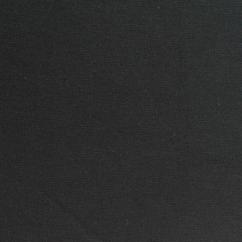 Cotton Polyester Stretch Ponte Knit Fabric, 350 gsm, 170 cm — Black