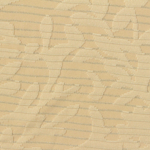 Beige Tone-on-Tone Leaf Pointelle Knit, Polyester