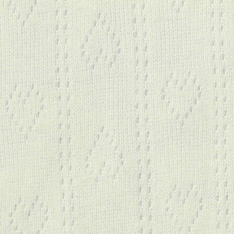 Cream Tone-on-Tone Heart Pointelle Knit, Cotton