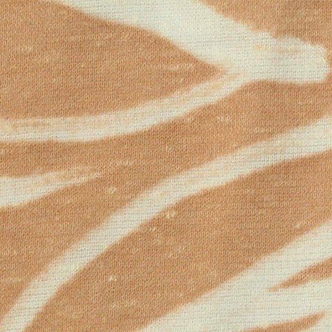 White Wavy-Line Ponte Knit, Poly-Linen