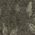 Dark Brown Leaves Scuba Knit, Poly-Cotton
