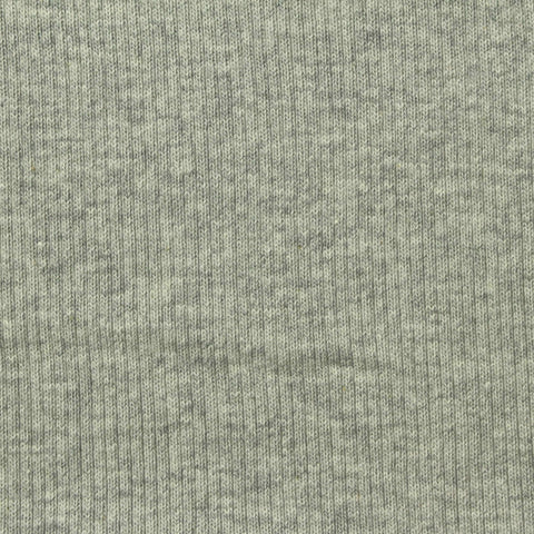 Heathered Grey Marl Rib Knit, Cotton, 273 gsm