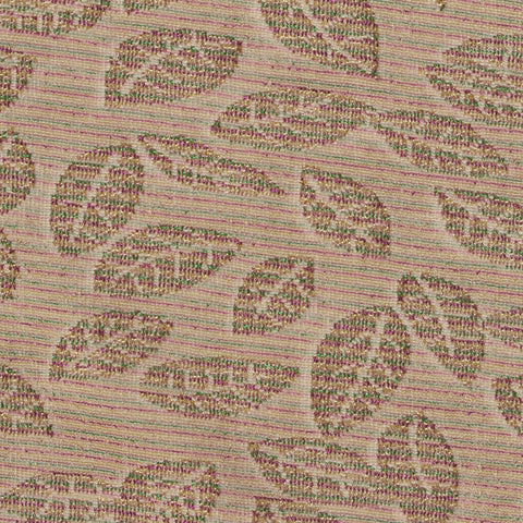 Green Leaves Interlock Knit, Poly-Metallic