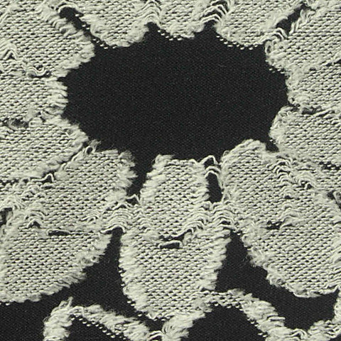 Jacquard Viscose Polyester Stretch Jersey Knit Fabric, 158 gsm, 175 cm — Black