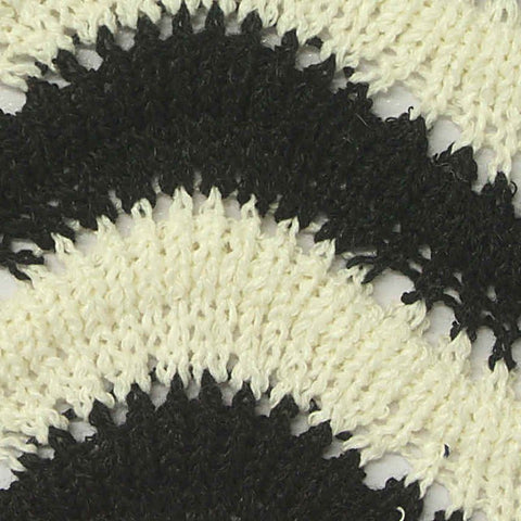 Black Chevron Chunky Knit, Polyester, 489 gsm
