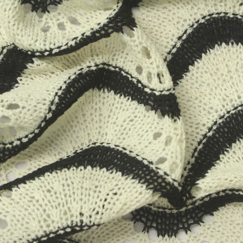 Black Eyelet Chunky Knit, Polyester