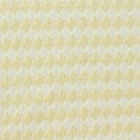 Light Yellow Diamond Chunky Knit, Cotton-Poly