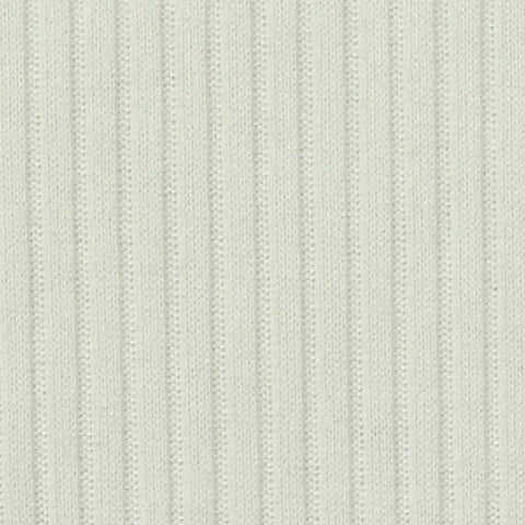 Polyester Stretch Rib Knit Fabric, 250 gsm, 166 cm — White