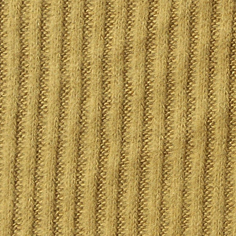 Brushed Viscose Polyester Stretch Rib Knit Fabric, 232 gsm, 150 cm — Khaki