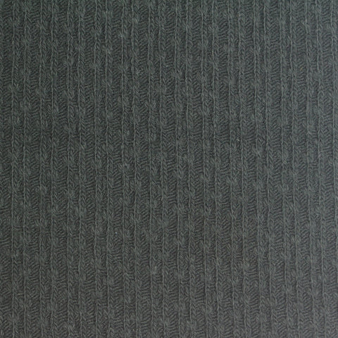 Jacquard Cotton Polyester Stretch Rib Knit Fabric, 285 gsm, 175 cm — Grey