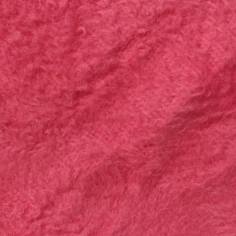 100% Polyester Sherpa Fleece Fabric, 270 gsm, 170 cm — Pink