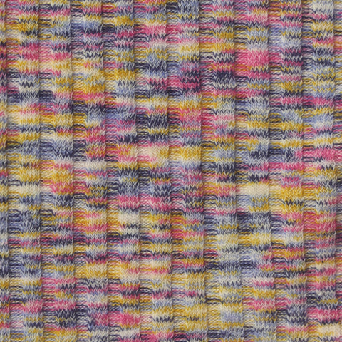 Pink Marl Rib Knit, Polyester, 260 gsm