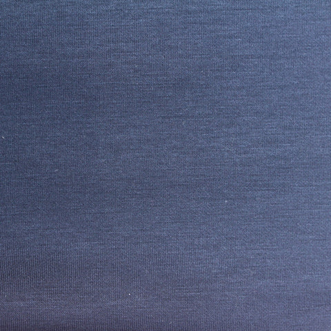 Dark Blue Heathered-Marl Scuba Knit, Viscose-Poly