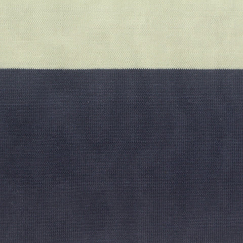 Cream Horizontal-Stripe Jersey Knit, Cotton, 247 gsm
