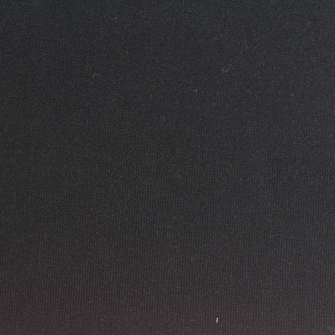 Polyester Stretch Rib Knit Fabric, 235 gsm, 145 cm — Black
