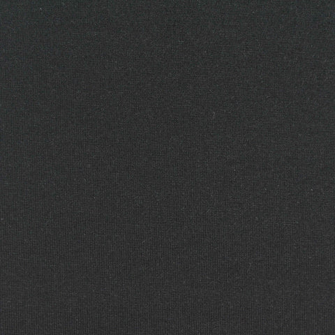 Viscose Nylon Stretch Ponte Knit Fabric, 400 gsm, 167 cm — Black