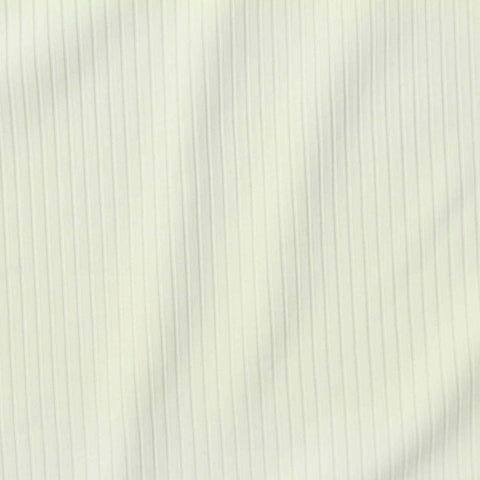Polyester Stretch Rib Knit Fabric, 200 gsm, 160 cm — White