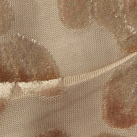 Beige Floral Velvet, Polyester