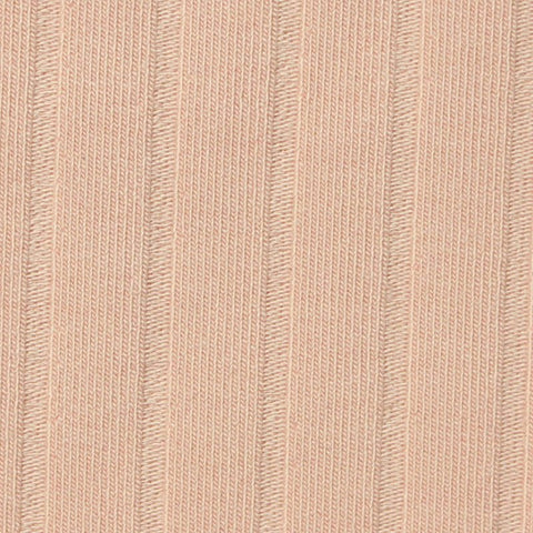 Brushed Cotton Acrylic Blend Stretch Rib Knit Fabric, 290 gsm, 184 cm — Beige
