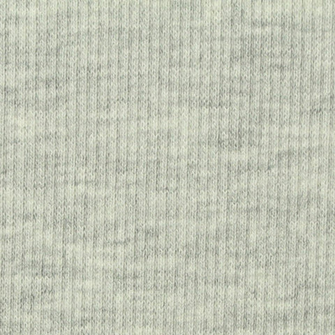 Light Grey Marl Rib Knit, Poly-Cotton, 320 gsm