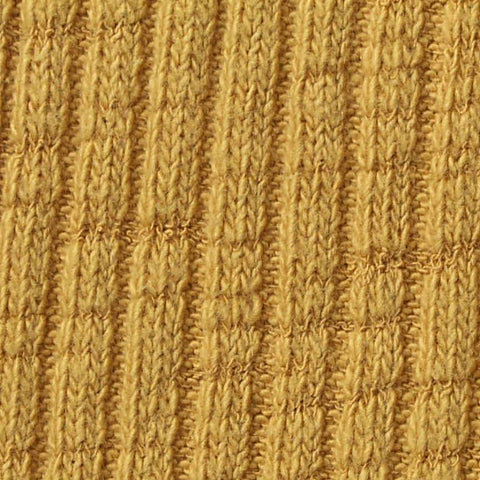 Slub Cotton Stretch Rib Knit Fabric, 370 gsm, 150 cm — Yellow
