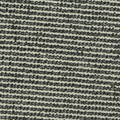 Black Horizontal-Stripe Bouclé, Poly-Viscose, 210 gsm